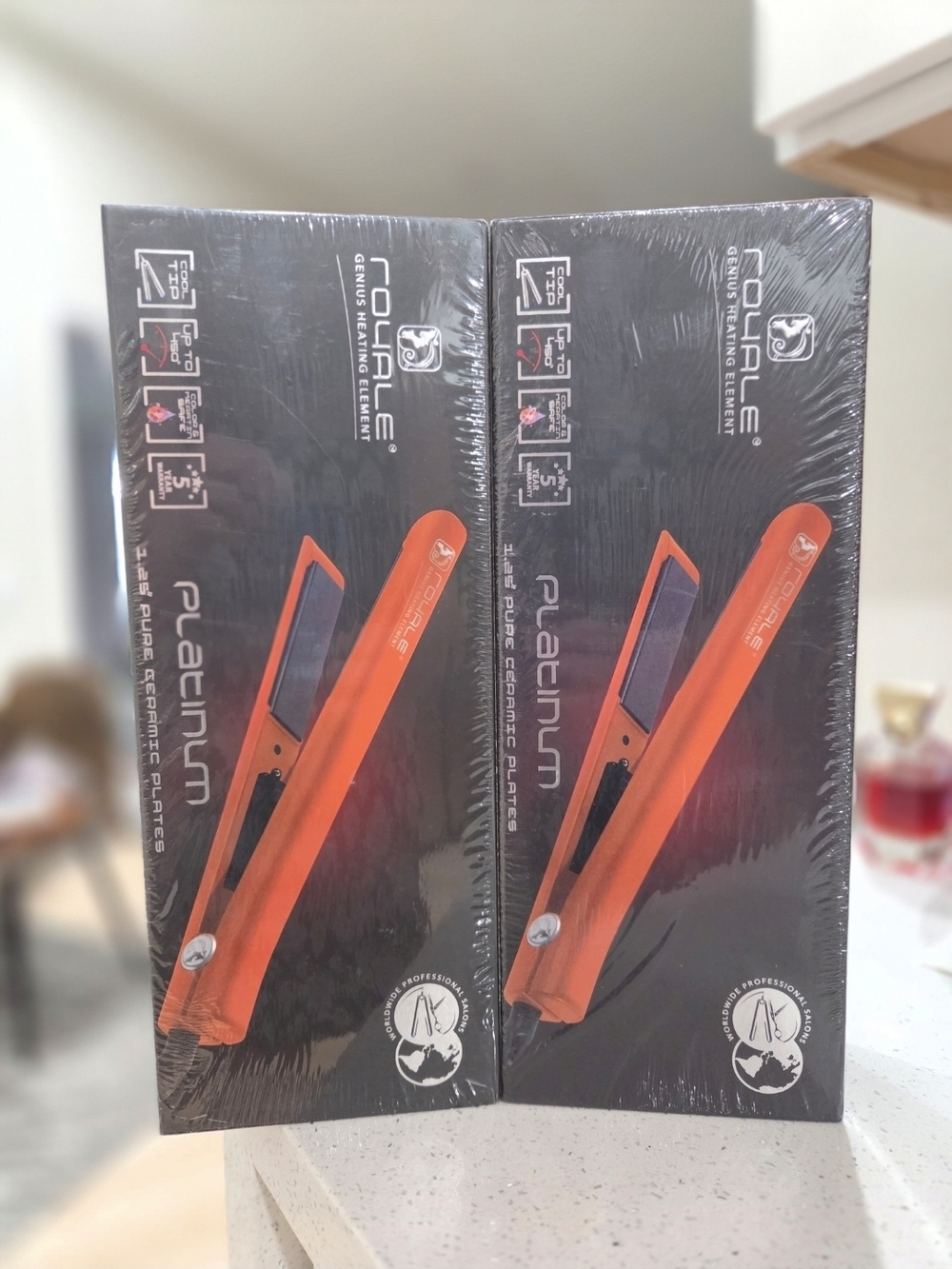 RoyaleUSA Orange Platinum Hair Straightener - X2
